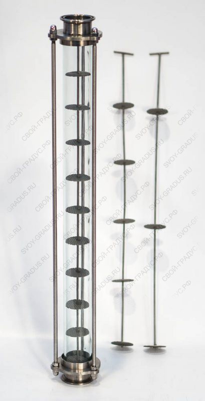 Стеклянная ситчатая колонна «Источник»-50 (кламп 2″)