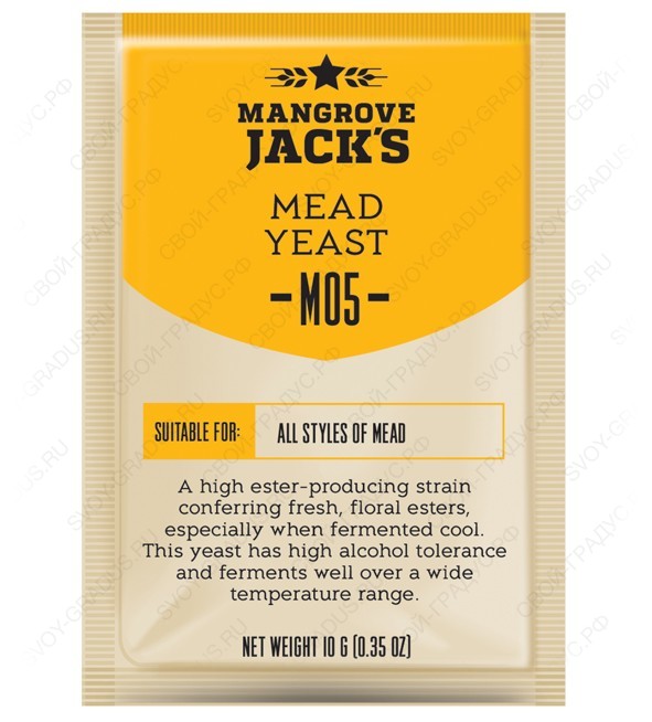 Дрожжи для медовухи Mangrove Jack’s «Mead M05», 10г