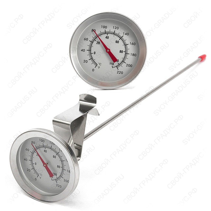 Термометр аналоговый с длинным щупом и клипсой